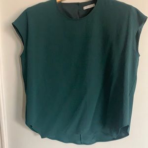 MM LaFleur didion top viridian green